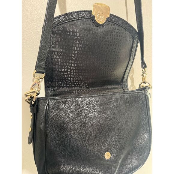 Kate Spade Black Mulberry Street Alecia Pebbled Leather Shoulder Crossbody Bag - Picture 6 of 10